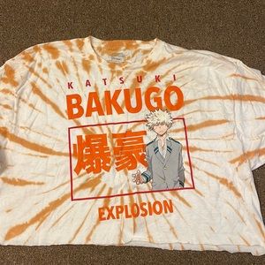 Bakugo MHA Tie-Dye Cropped Shirt